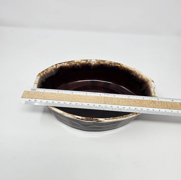 Vintage McCoy Pottery Oven Proof Casserole Dish #7070 Brown Drip Ware Glaze USA - Picture 4 of 6